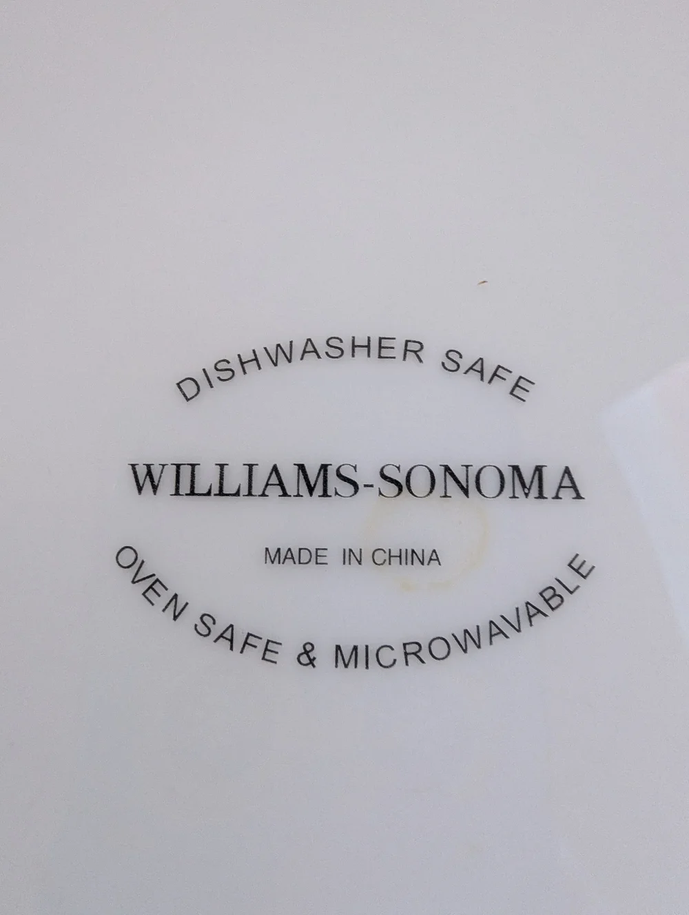Williams Sonoma Cream Dinner Plates with Brown Floral Border